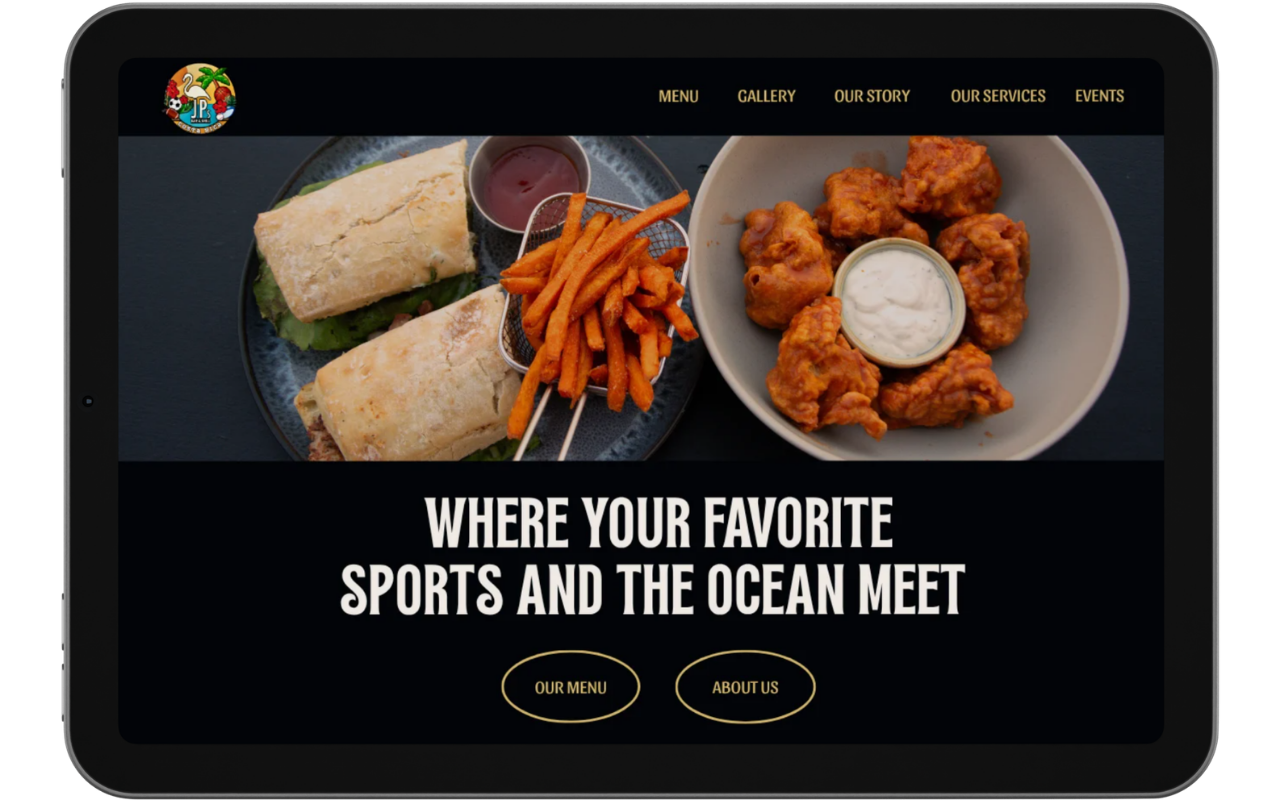 JP's Bar & Grill — website design
