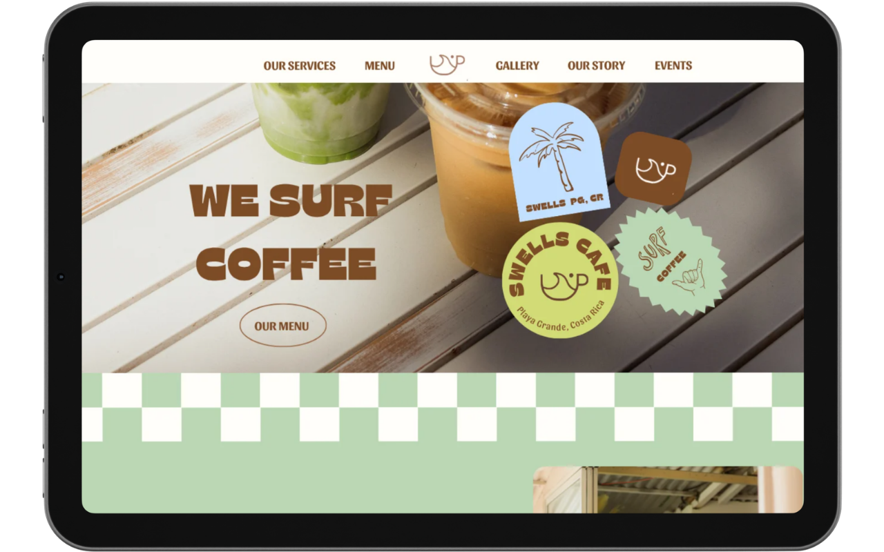 Swells Café — website design